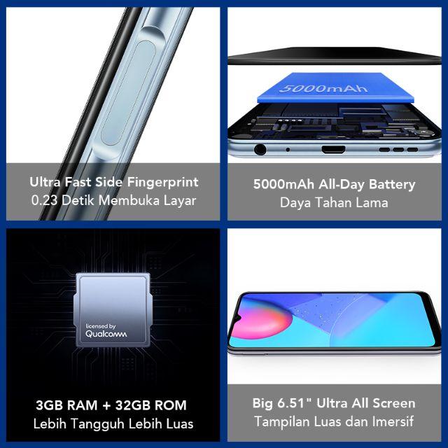 Vivo Y12s 3gb 32gb Phantom Black Glacier Blue Side Fingerprint 5 000 Mah Garansi Resmi